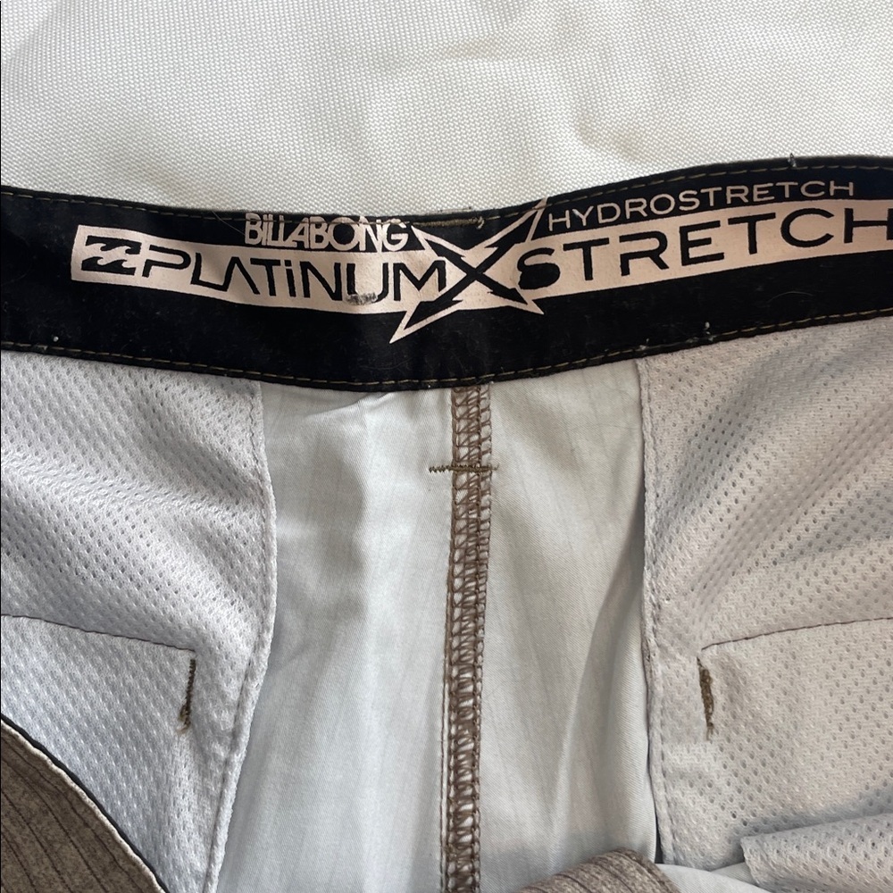 Billabong Tan Striped Men's Shorts - Picture 2 of 6